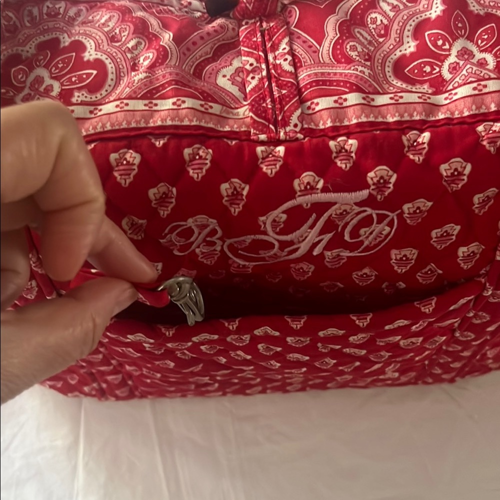 Vera Bradley Nantucket Red Large Tote - Picture 8 of 12